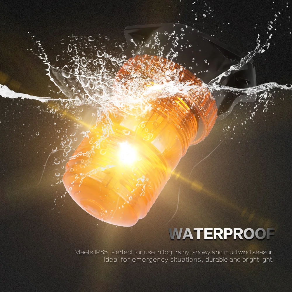 2x Emergency Flashing Warning Light 30 LED Beacon Rotating Strobe Light Traffice Safety Signal Lamp for Tractor Truck School Bus