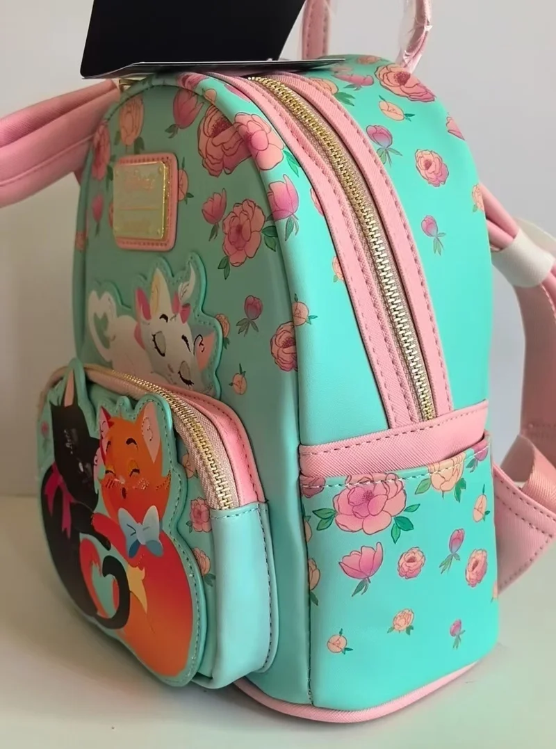 

Новый детский рюкзак с героями мультфильмов Disney Loungefly Marie Cat для девочек, милый модный рюкзак на плечо для отдыха, подарки на день рождения