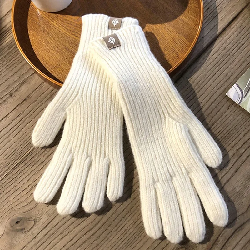 HOT Touch Screen Gloves for Playing Phone Women Winter Thicken Warm Knitted Stretch Gloves Full Finger Outdoor Skiing Gloves Y2K