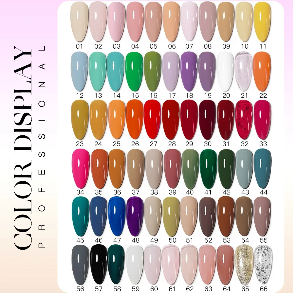 66 couleurs HEMA gratuit TPO Gel vernis ensemble tremper Gel avec nuancier 15ml haute qualité manucure bricolage vernis Kit Art Gel