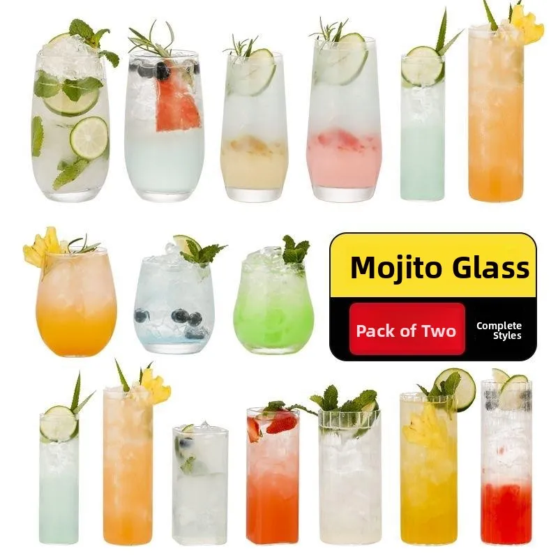 Kolins Glass Cocktail Cup Long Island Iced Tea Cup Straight up Cocktail Glass Golden  Collins Cup Nordic Style Heat Resistant