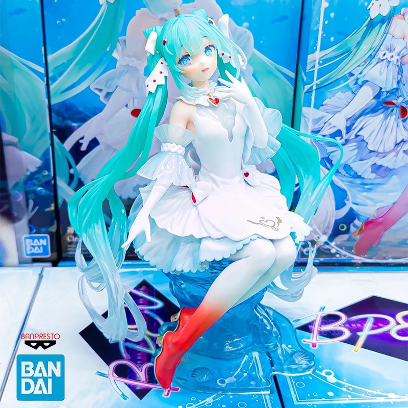 

Хацунэ Мику BANPRESTO EVOLVE Clearluxe-Sea Angel-Cherish куклы 18 см ПВХ аниме фигурка Коллекция Модель игрушки