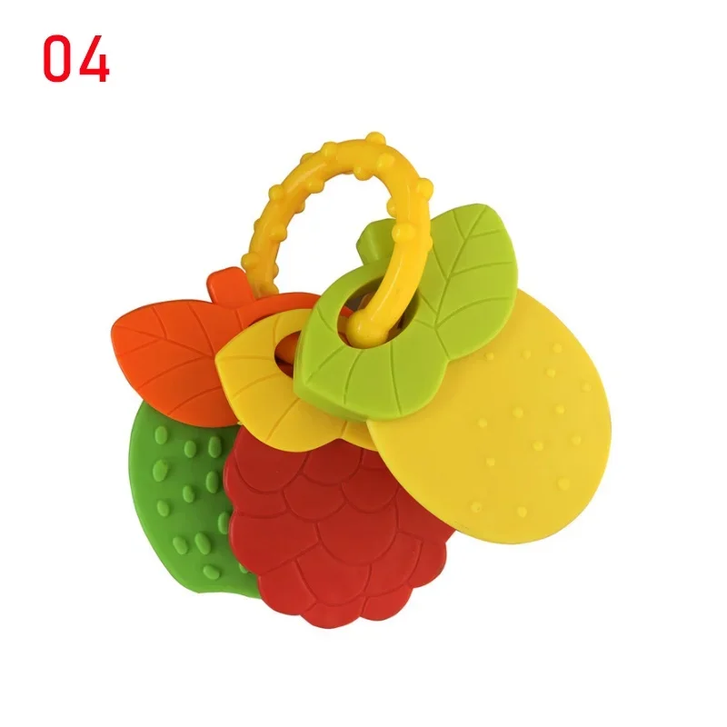 Baby hand grasp ball rattles fitness soft rubber hand rattles fish string teether infant 0-1 years old educational toys