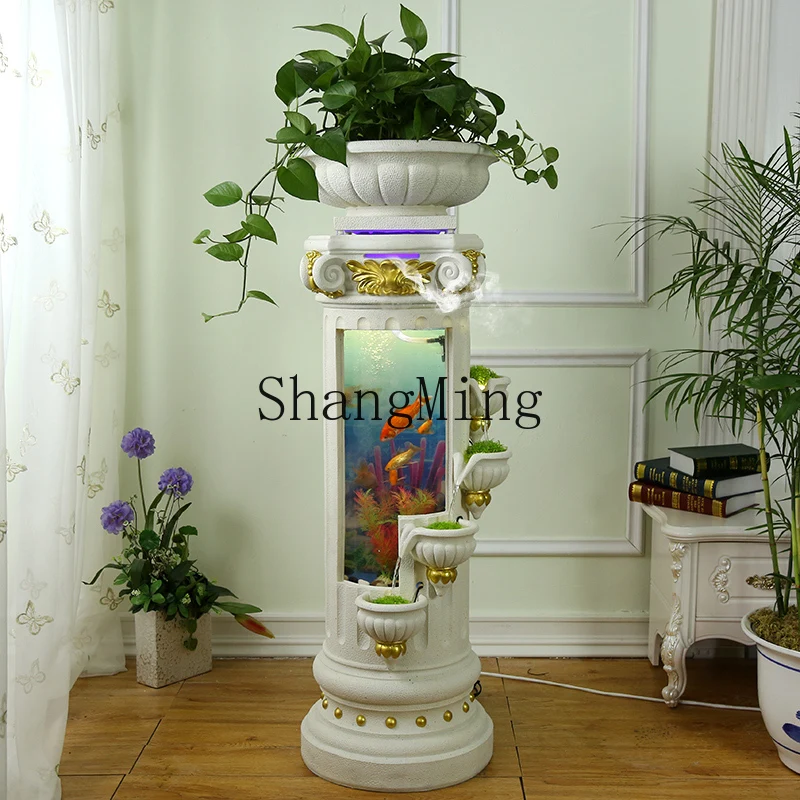 

DHY floor fountain flowing water ornament fish tank living room indoor home decoration