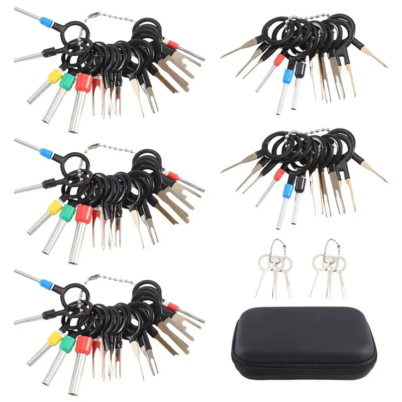 

A76T-82PCS Terminal Extractor Removal Tool Kit Depinning Key Tool Set For Car Household Devices, Wire Connector Tool With Bag