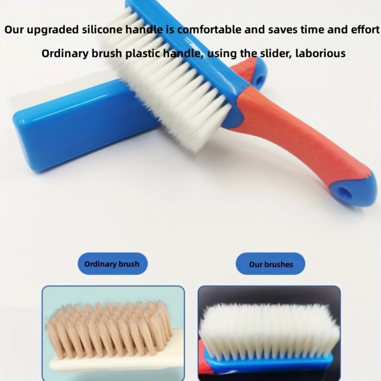 Durable Household Plastic Brushes with Soft Bristles, Multi-functional Shoe & Clothes Cleaning Brush, Non-Damaging Scrubbing Too