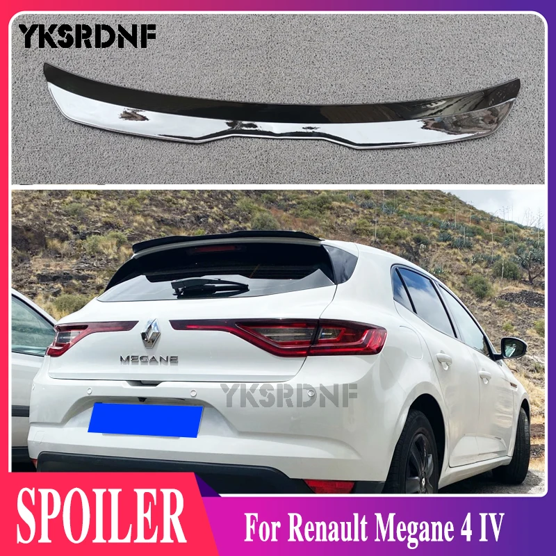 

YKSRDNF Rear Roof Lip Spoiler For Renault Megane 4 IV GT Sport Tourer 2016-2022 Hatchback Spoiler ABS Universal Car Tail Wing