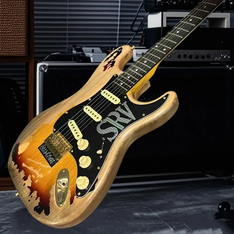 أفضل البائعين خمر SRV STS الغيتار الكهربائي شحن مجاني البلوز موسيقى الروك الماهوجني الجسم 6 سلسلة البلوز الجاز البوب #1