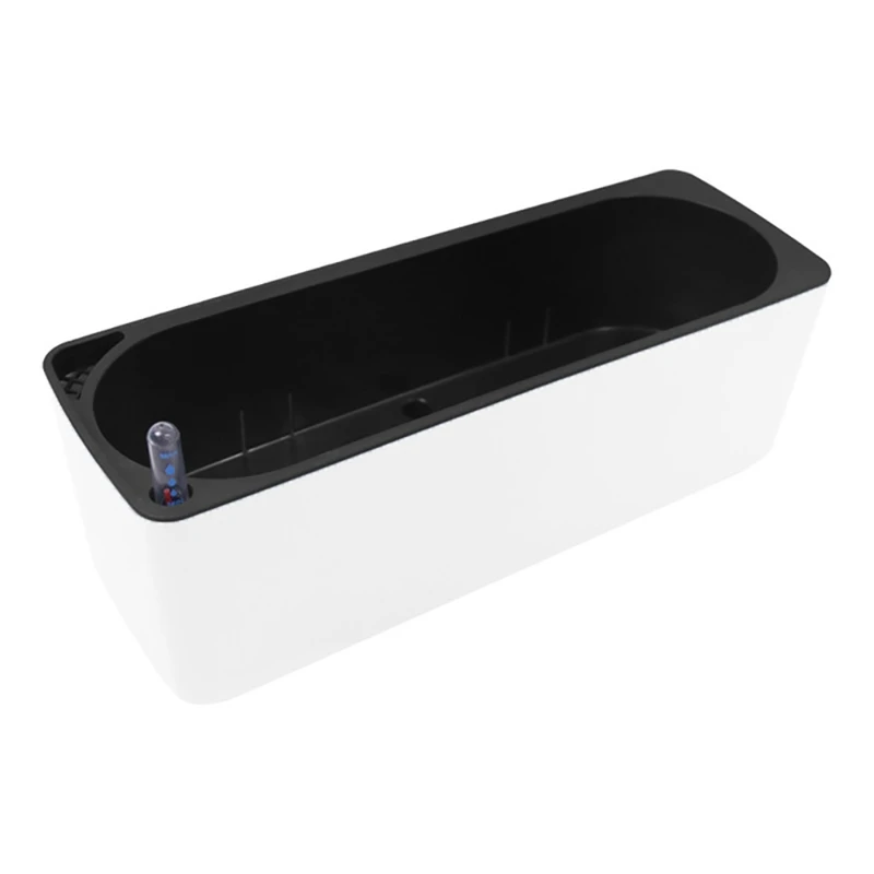 Auto Self Watering Planter Flower Pot Water Level Indicator Rectangular Bonsai Lazy Planting Container For Home Garden Office