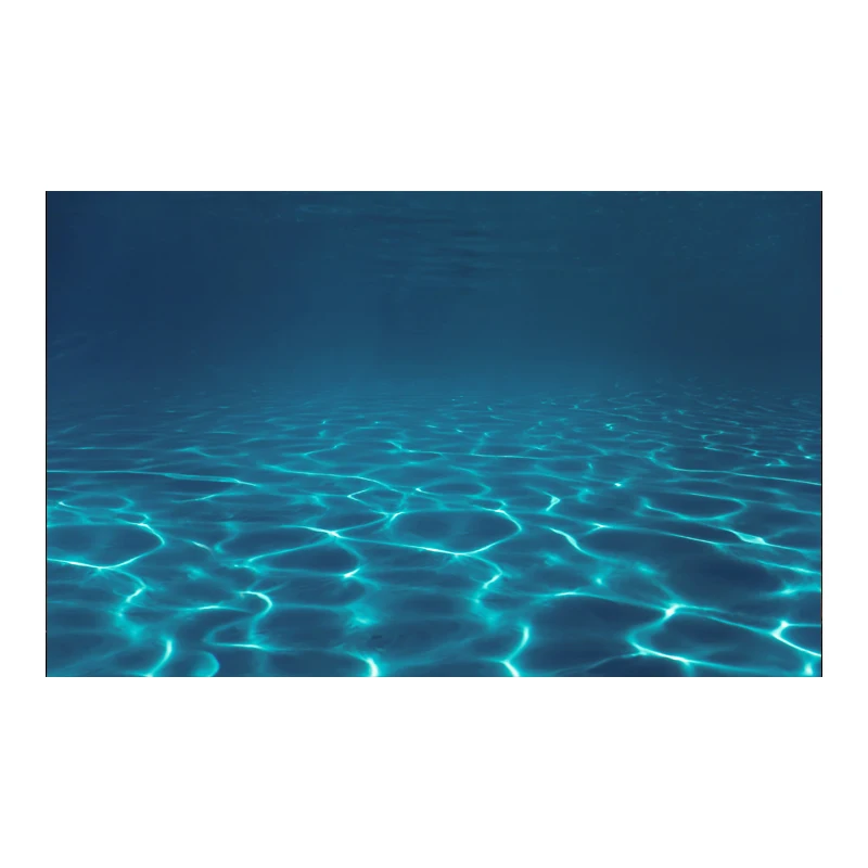 Blue Sea Scenery Aquarium Vinyl Sticker Background Poster HD Rock Stone Self Adhesive Fish Tank Wallpaper 3d Background