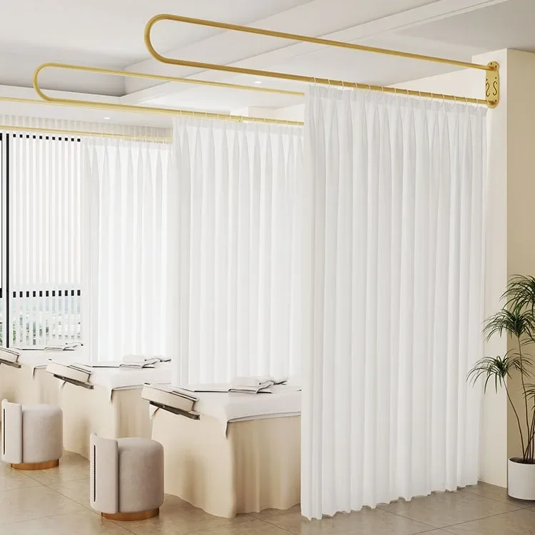 

Beauty Salon Partition Door Curtain Health Treatment Curtains and Poles