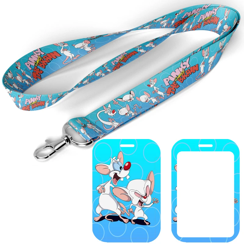 A3612 Cartoon Mouse Lanyard Keychain ID Credit Card Cover Pass Phone Charm Neck Straps Badge Holder Key Holder Accessories Gift