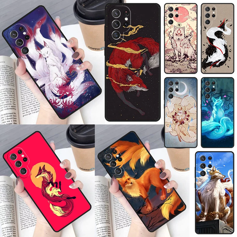 Anime Fox Phone Case for Samsung Galaxy S26 Ultra S25 S24 S23 S22 S21 S20 Note10 Plus FE Cover Luxury