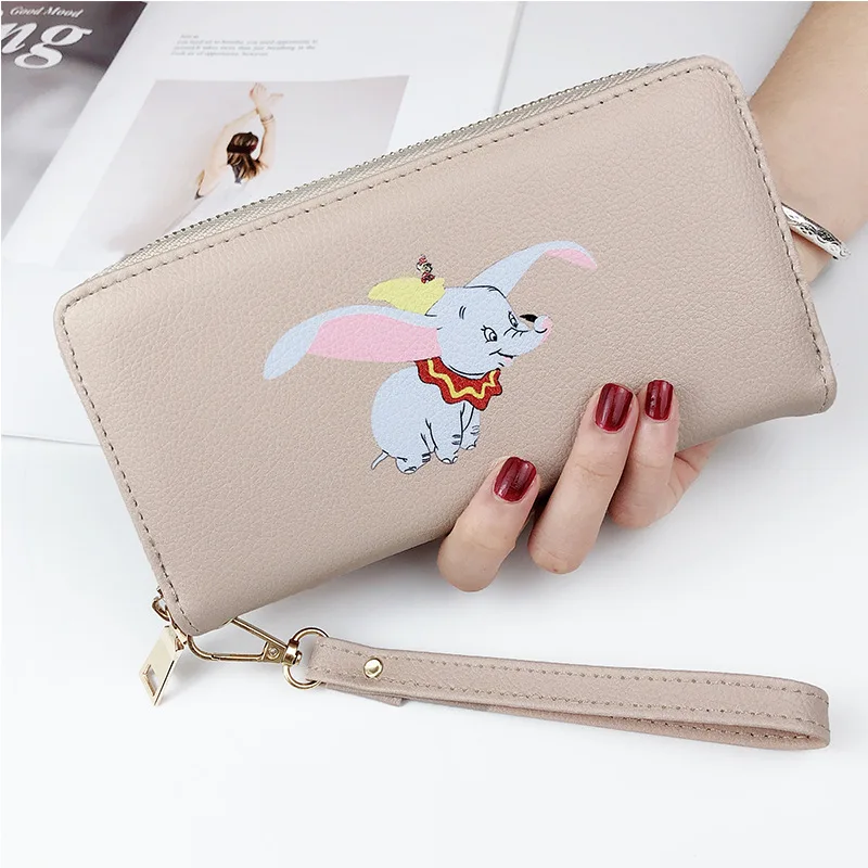 MINISO Disney Dumbo PU Long Wallet Ladies Clutch Ladies Handbag 2023 New Bags Luxury Wallet  Women Purse