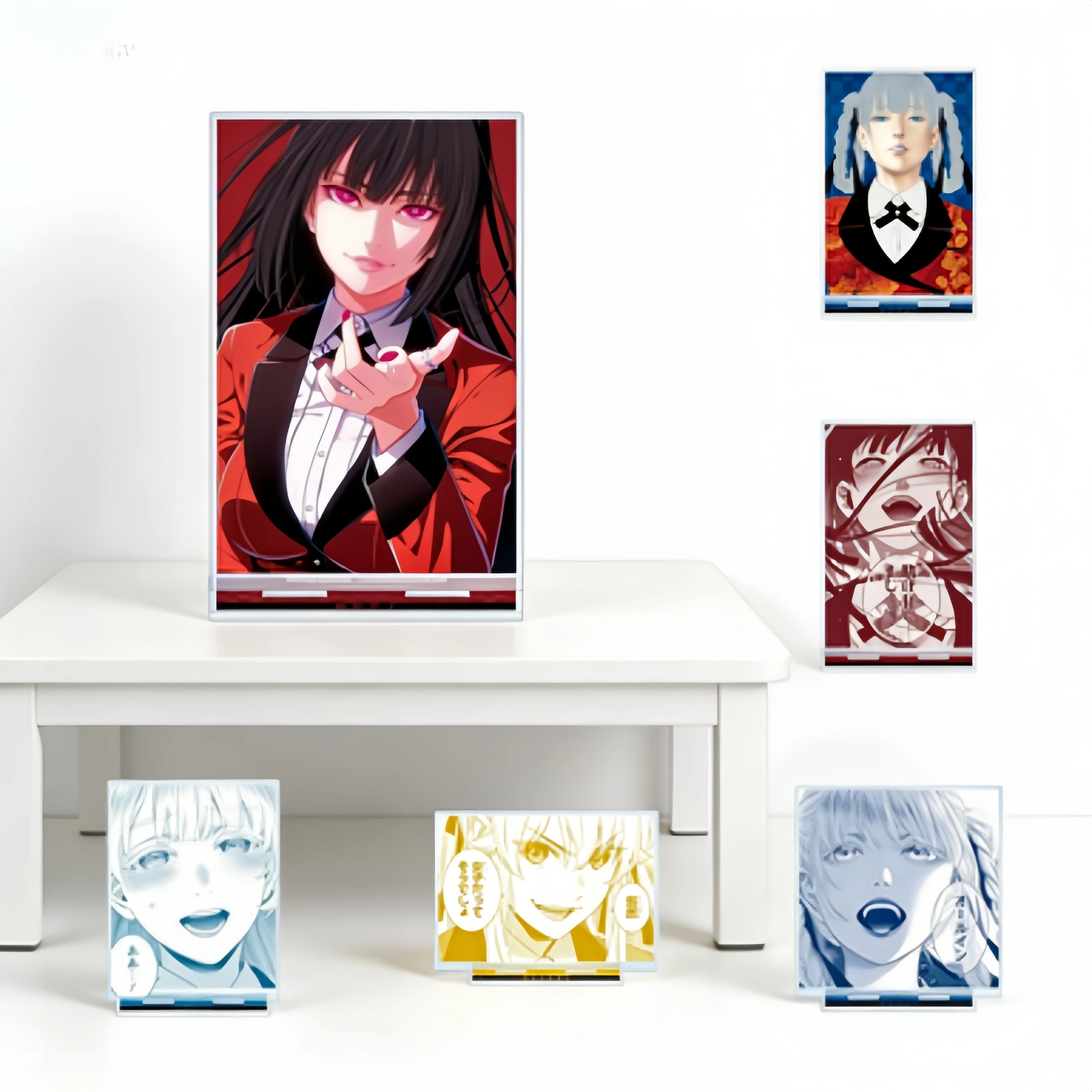 Wholesale Kakegurui Anime Acrylic Stand - Mary Saotome & Yumeko Jabami, Manga Inoshishi Plate, Cosplay Prop 10cm  Keychains