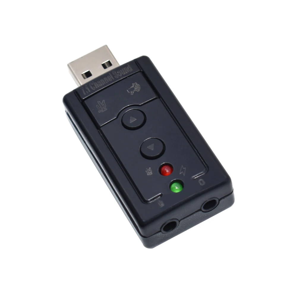 External USB AUDIO SOUND CARD ADAPTER VIRTUAL 7.1 ch USB 2.0 Mic Speaker Audio Headset Microphone 3.5mm Jack Converter