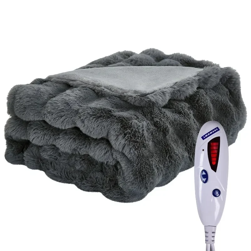 Good US 130*190cm Light Luxury Plush Heating Blanket Office Shawl Single Advanced Induction Electric Blanket Floor Heating Syste