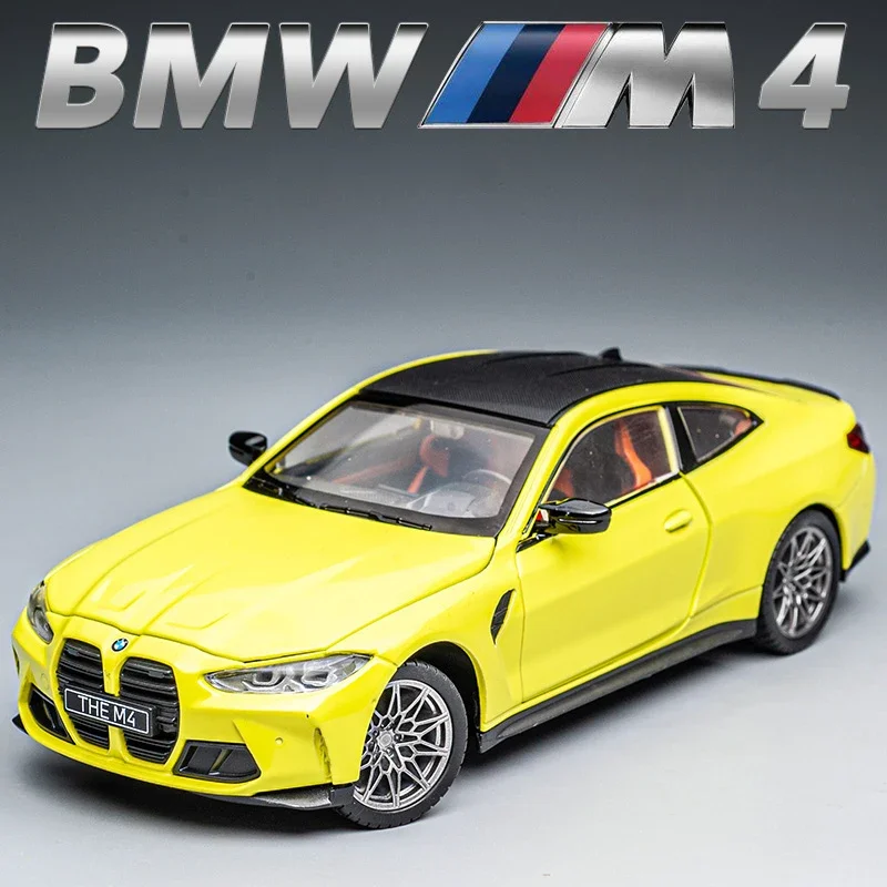 

1:24 BMW M4 IM Supercar Alloy Muscle Car Model Sound and Light Pull Back Children's Toy Collectibles Birthday gift