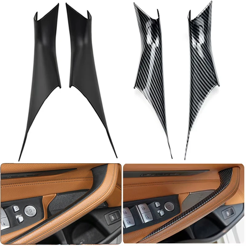 

2/4Pcs Car Inner Door Pull Handle Trim Covers Fit For BMW 5 Series G30 G38 2018 2019-2021 2022 2023 520i 530i 518d 520d 530d