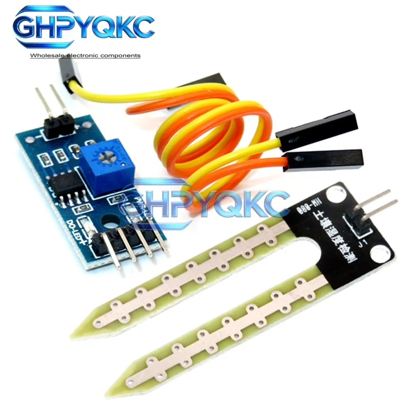 GHPYQKC Soil Moisture Sensor Module Hygrometer Detection Humidity Sensor For A-rduino DIY Robot Smart Car