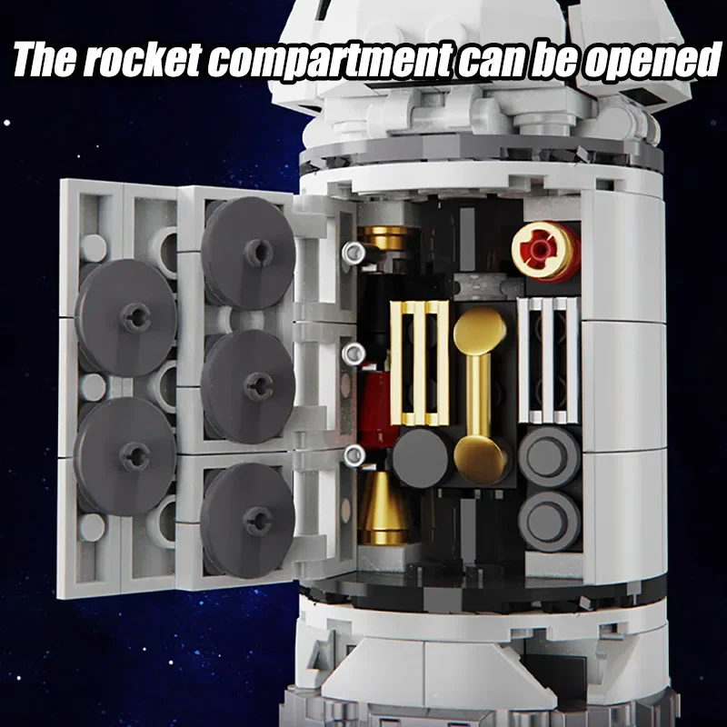 Zestaw do składania modelu rakiety kosmicznej dla dzieci, puzzle, klocki konstrukcyjne, ozdoba lotnicza, chińskie klocki, zabawka dla chłopca