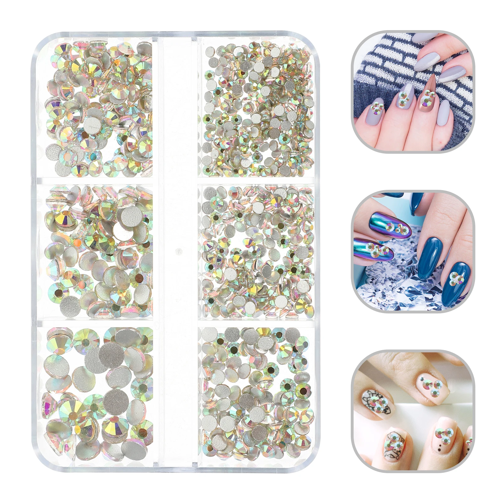 

1 Box Shining Rhinestone Nail Charms for DIY Nail Art Decor Flatback Manicure Supplies Decoration Crafts Smartphone Case Bling