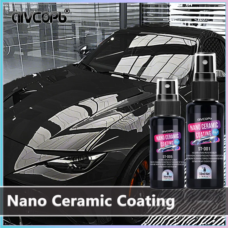 

Автомобильное керамическое покрытие 3 в 1, 30/50 мл, защитное гидрофобное полирование, авто NANO покрытие, спрей-покрытие, материал кузова, ремонтный блеск.
