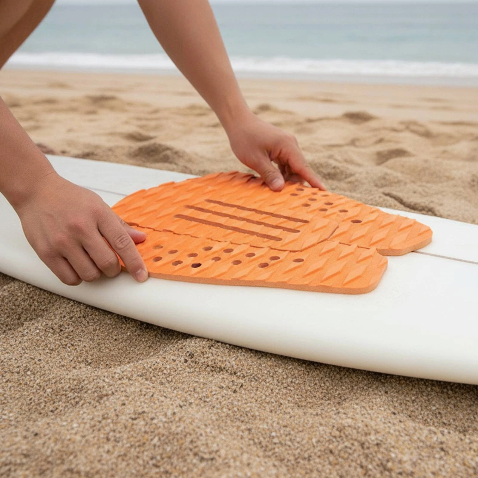 Surfboard Traction Pad Textured Surfboard Tail Pad Paddle Board Deck Grip EVA Foam Easy to Install for Surfers, Surfing