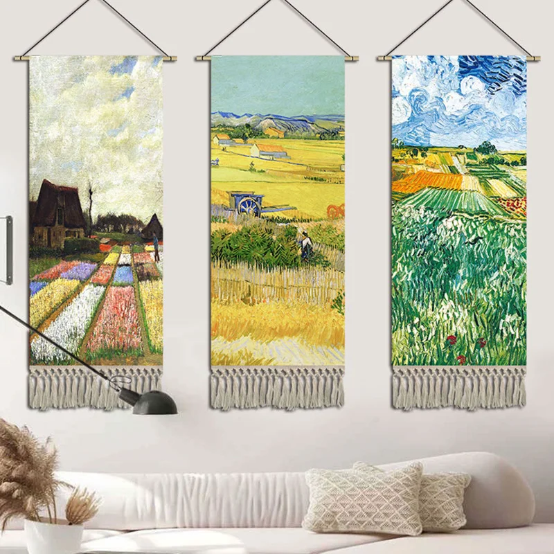 wall decor Van Gogh Tapestry Wall Hanging Café Terrace at Night Starry Night Oil PaintingTapestry for room decor aesthetic