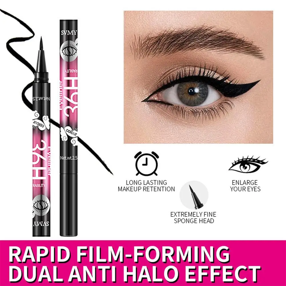 10-teiliges wasser- und schweißfestes schwarzes Eyeliner-Bleistift-Set, langlebig, nicht verschmierend, perfektes Geschenk für Freundin