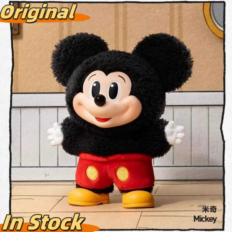 

New Original Genuine Mickey Family Cute Together Keychain Series Blind Box Action Figures Toy Collect Desktop Ornaments GirlGift