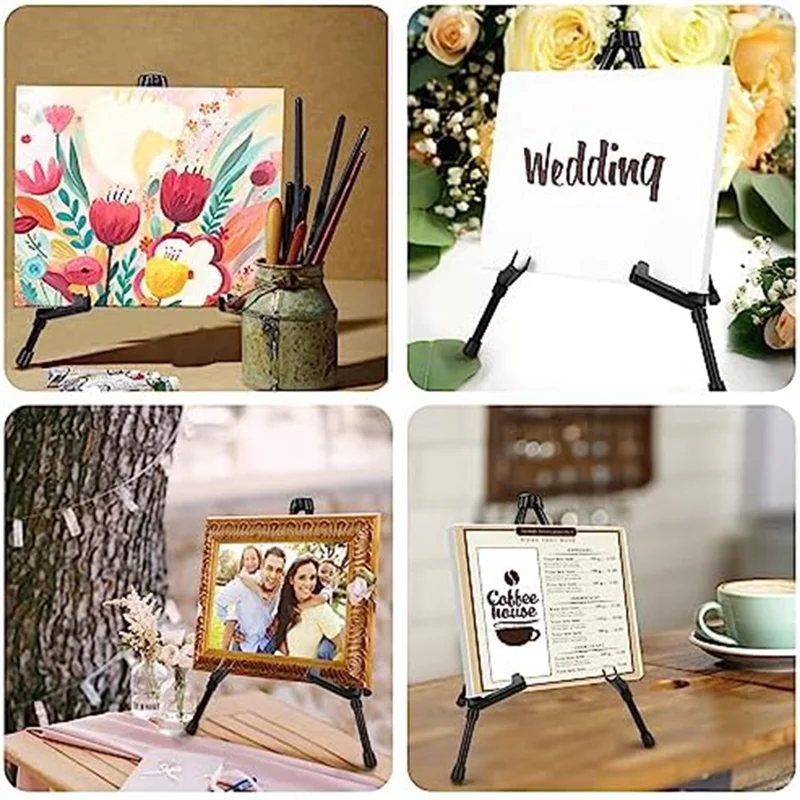 

NEW-6 Pcs Easel Display Easel Portable & Adjustable Collapsible Table Tripod Easels Stand, For Canvas Paintings