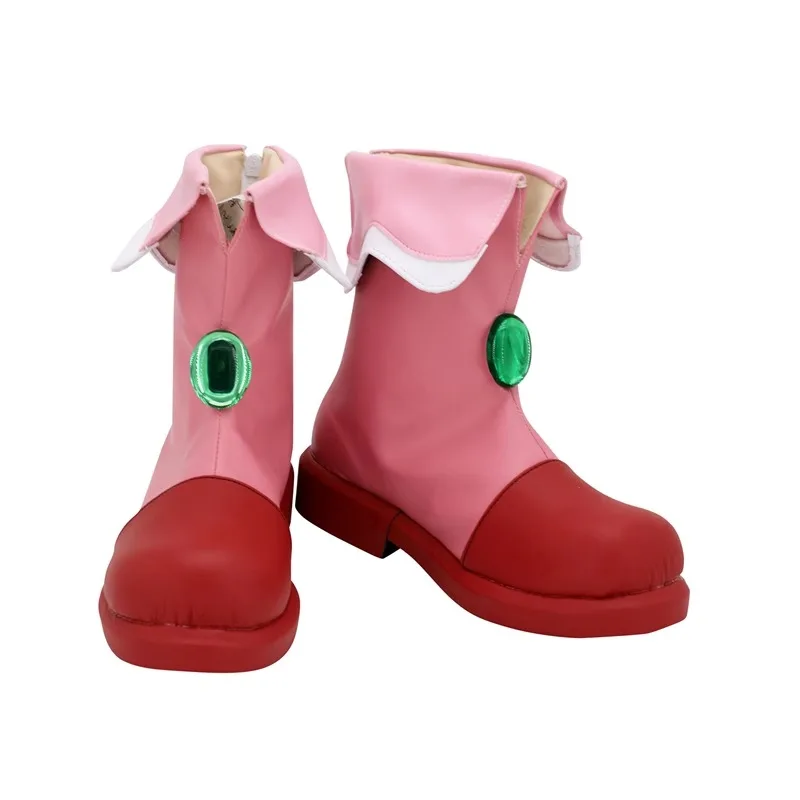 ふしぎ星の双子姫 ギュ コスプレ靴 コスチュームシューズ 手作りフェイクレザーシューズ