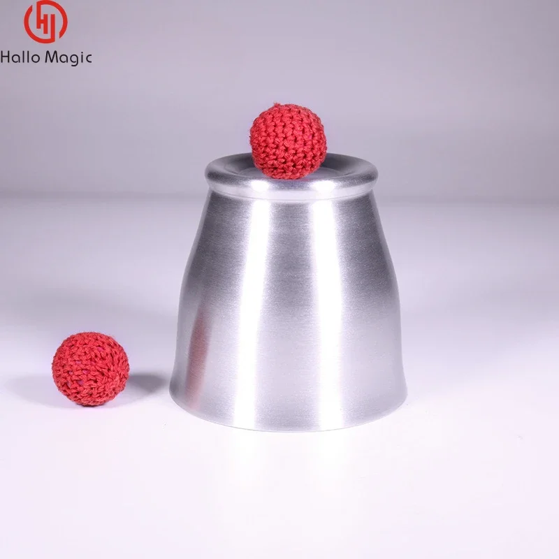 Aluminum Chop Cup - Wide Mouth (Silver,with Magnetism) Magic Tricks Cup and Balls, Close Up Appear Magic Perfeormance