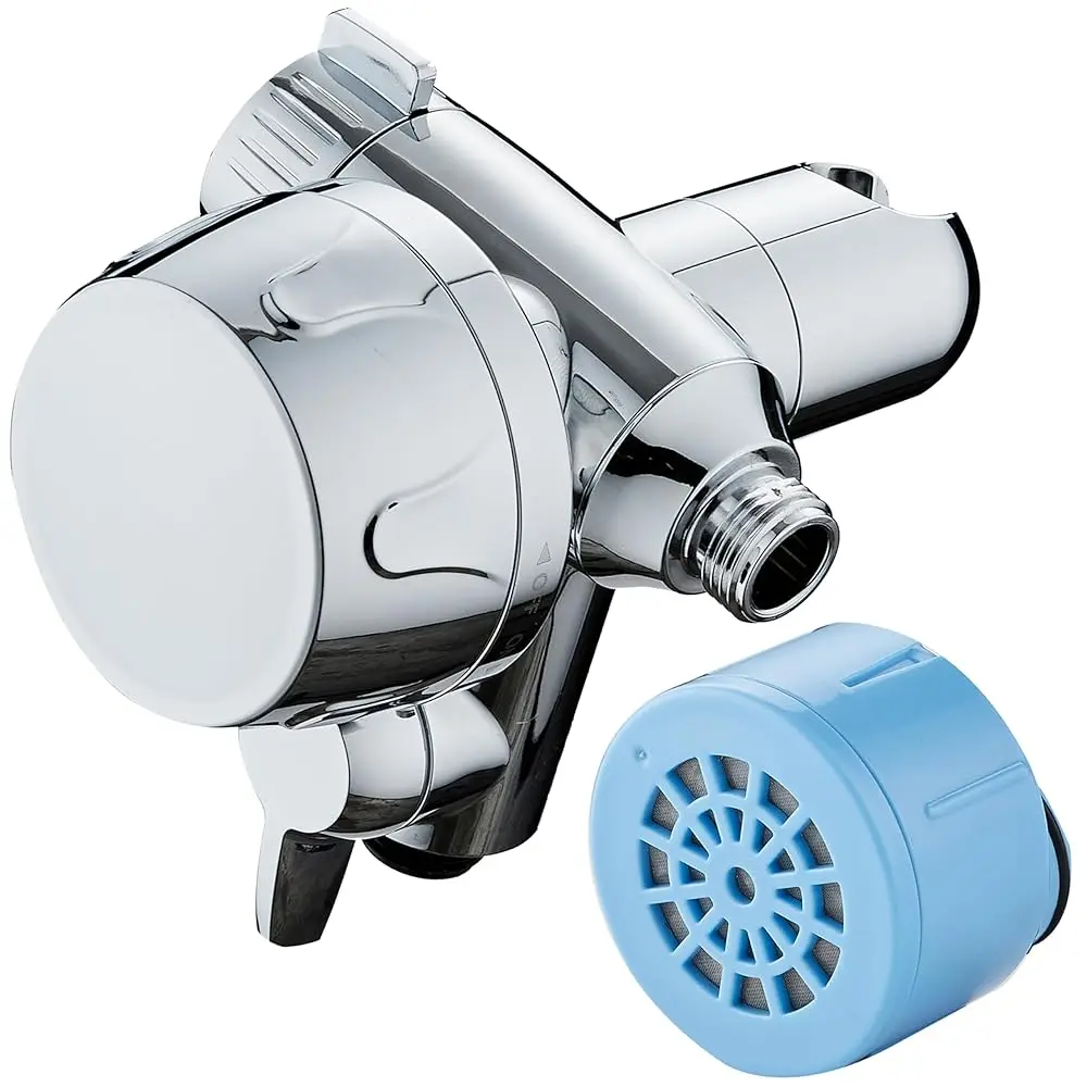 

AllexpreskSkin & Hair - World's Only Shower Head Combo Filter with Built-in 3-way Water Diverter, ON/OFF Filtration Modes, Insta