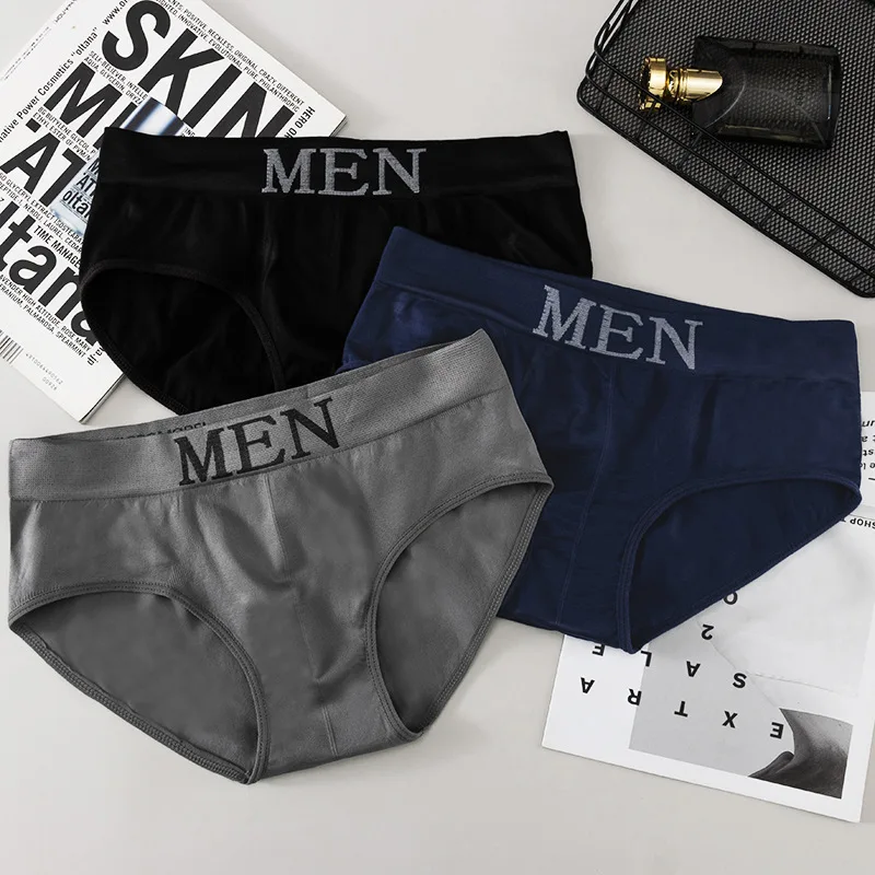 

1pcs Mens Sexy Briefs Teenager Sport Underwears Plus Size Fat Men's Underpant Panties Students Breathable Fashion Casual Panties