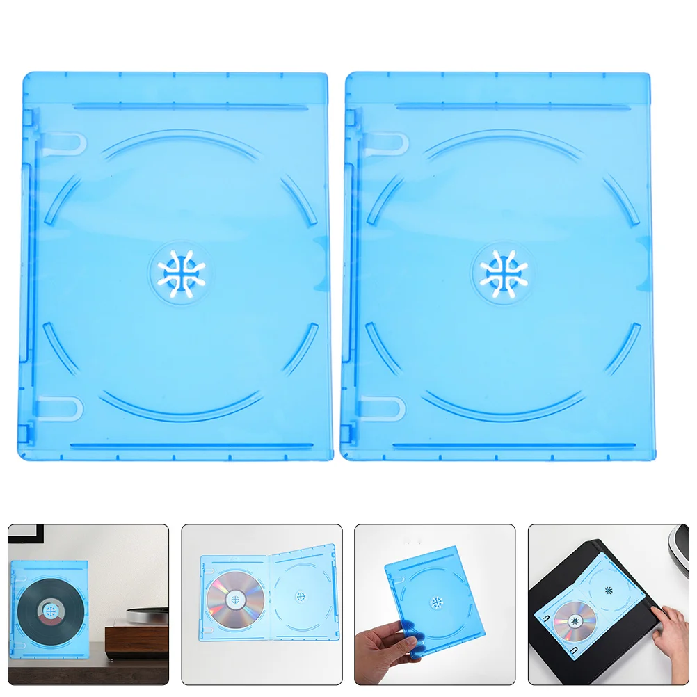

10Pcs Disc Case Plastic Small Translucent Rectangular Cd Dvd Storage Box Multi-Use Disc Wrapping Organizer Dvd Packing Boxes