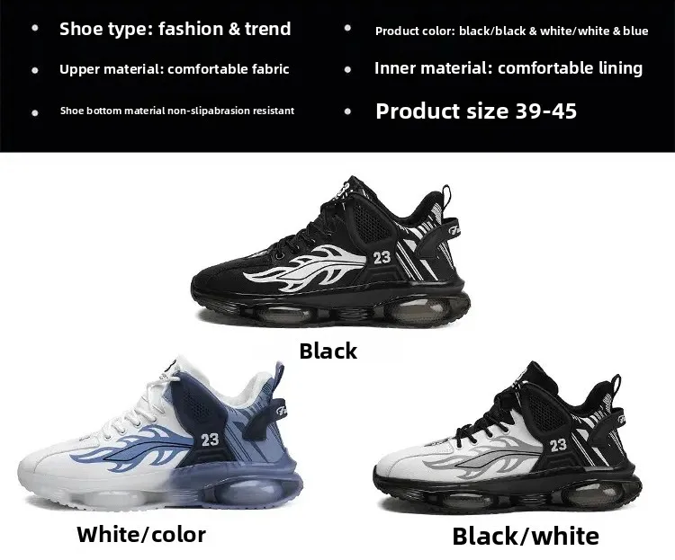 Best-selling high-top leather men's casual shoes, versatile and trendy shoes  running shoes mens sneakers