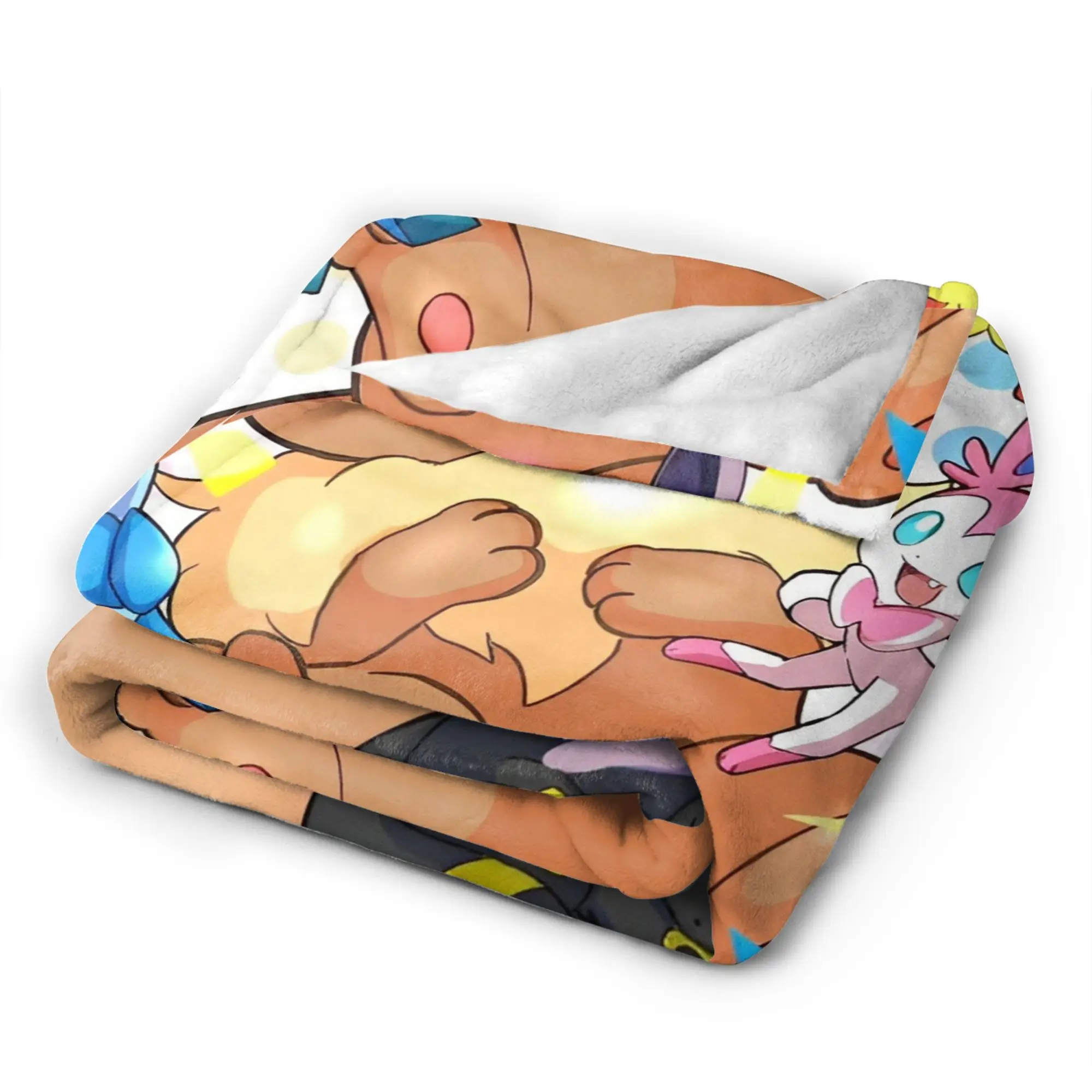 Japanese Anime Pikachu Simple Super Warm Blanket Pokemoned Plush Throw Blanket Novelty Couch Chair Flannel Bedspread Bed Cover