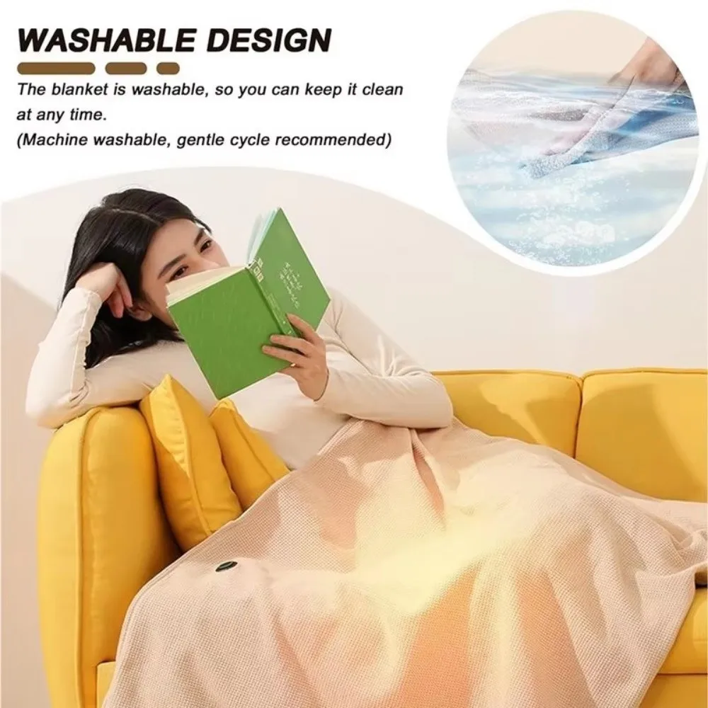 

Portable Winter Shawl Blanket Wearable USB Heating Electric Blanket Comfortabe Washable Warm Shawl For Office Camping Home Use