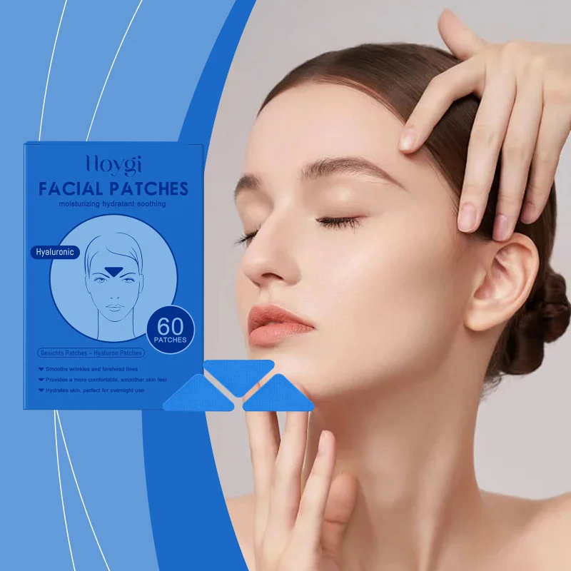 

Hyaluronic Acid Blue Face Patches, Daily Gentle Hydrating Skin, Aids In Diminishing Forehead Lines, Facial Skincare Patches