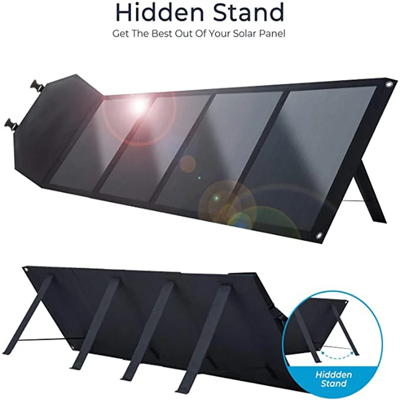 Solar Panel Monocrystalline 80W Solar Folding Pack Battery Panel Power Generation Board Charging Board