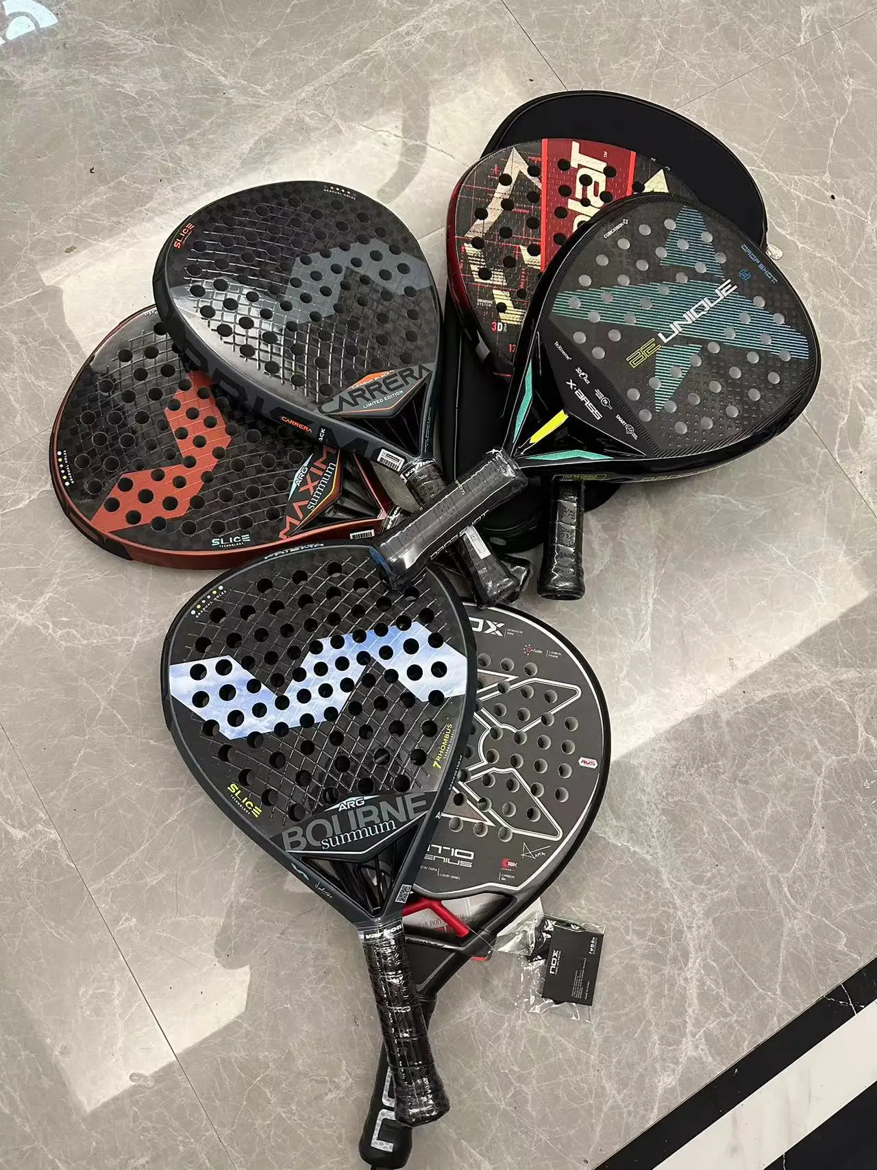 padel Tennis Racket 12k Carbon Fiber Rough Surface High Balance with EVA SOFT Memory Padel Paddle Padel Tennis Racket