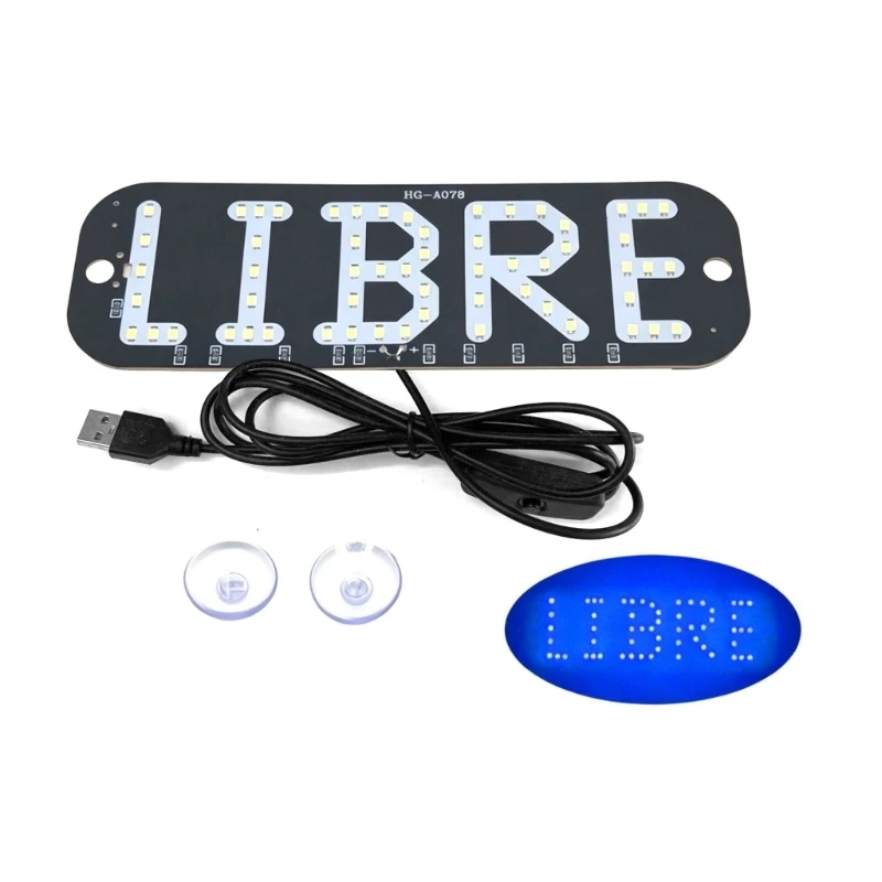 N5KD Ride Service Cab LED Sign for Front Windshield Display Use Daily