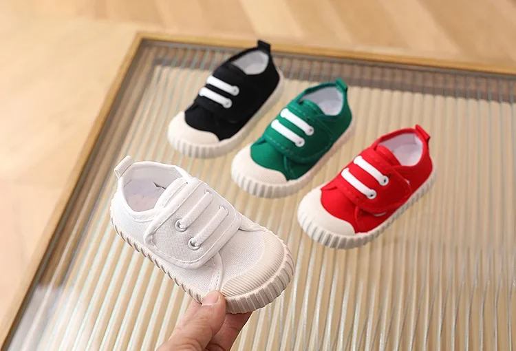 Kinder Schuhe Jungen Mädchen Leinwand Schuhe Mode Weiche Kleinkind Kleinkind Mädchen Jungen Turnschuhe Atmungsaktive Candy Farbe Kinder Leinwand Schuhe – Detail 3