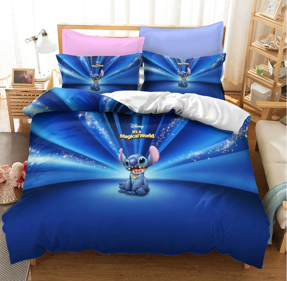 Imagem -04 - Disney Home Lilo e Stitch Bedding Grupo Quilt Cover Twin Decoração do Quarto para Crianças Menino Menina Rainha King Size Pcs Pcs