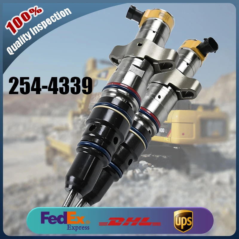 

High Quality Diesel Engine Parts Fuel Common Rail Injector 254-4339 for Caterpillar C7 C9 E330C 330C Excavator
