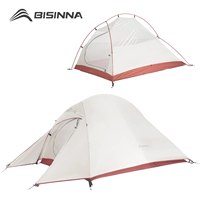 BISINNA Ultralight Camping Tent Backpack Tent 20D Nylon Waterproof Outdoor Hiking Travel Tent Cycling Tent 1-2 Person