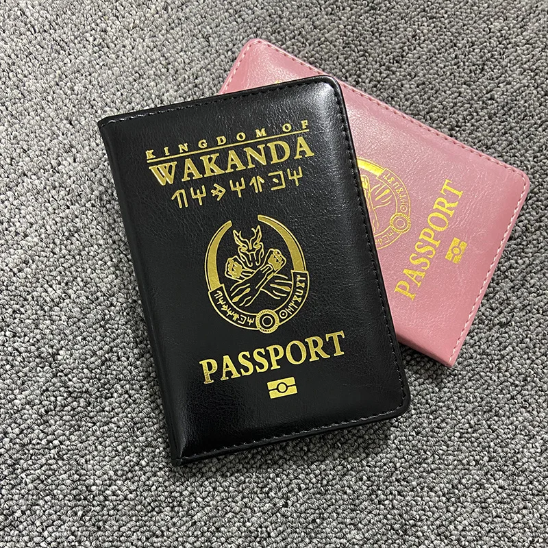 Wakanda Panther หนังสือเดินทาง Dompet Travel Pu หนังใส่หนังสือเดินทางกระเป๋าใส่พาสปอร์ต Limited Edition