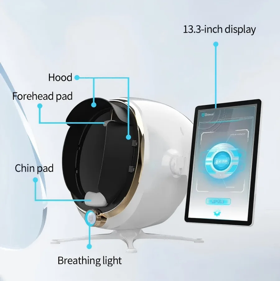 最新のポータブルAIマジミラー モジ スキンアナライザー 3D顔スキャナー 肌分析機 顔肌分析機